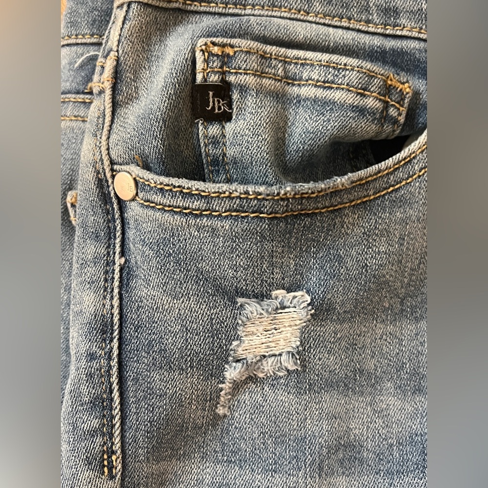 Judy Blue Light Blue Distressed Boyfriend Jeans Skinny fit - Picture 4 of 9